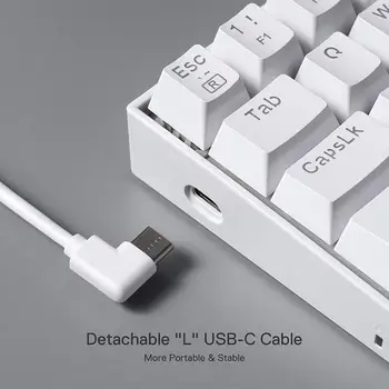 Redragon K630 Dragonborn Hot Swappable 60% Wired Vibrant RGB LED USB Gaming 61 Keys Compact Mechanical Keyboard Pro Software Cus 2