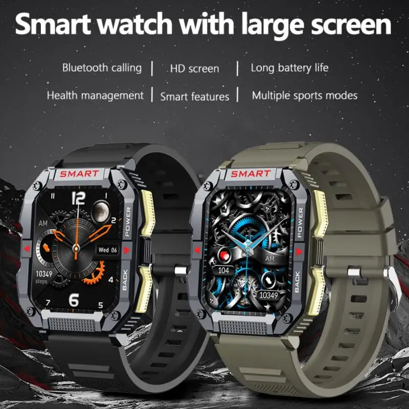 Robusto Orologio Militare Intelligente Da Uomo Per Android Ios Phone Ftiness Orologi Impermeabile 1.85 ''Ai Voice Call Smartwatch