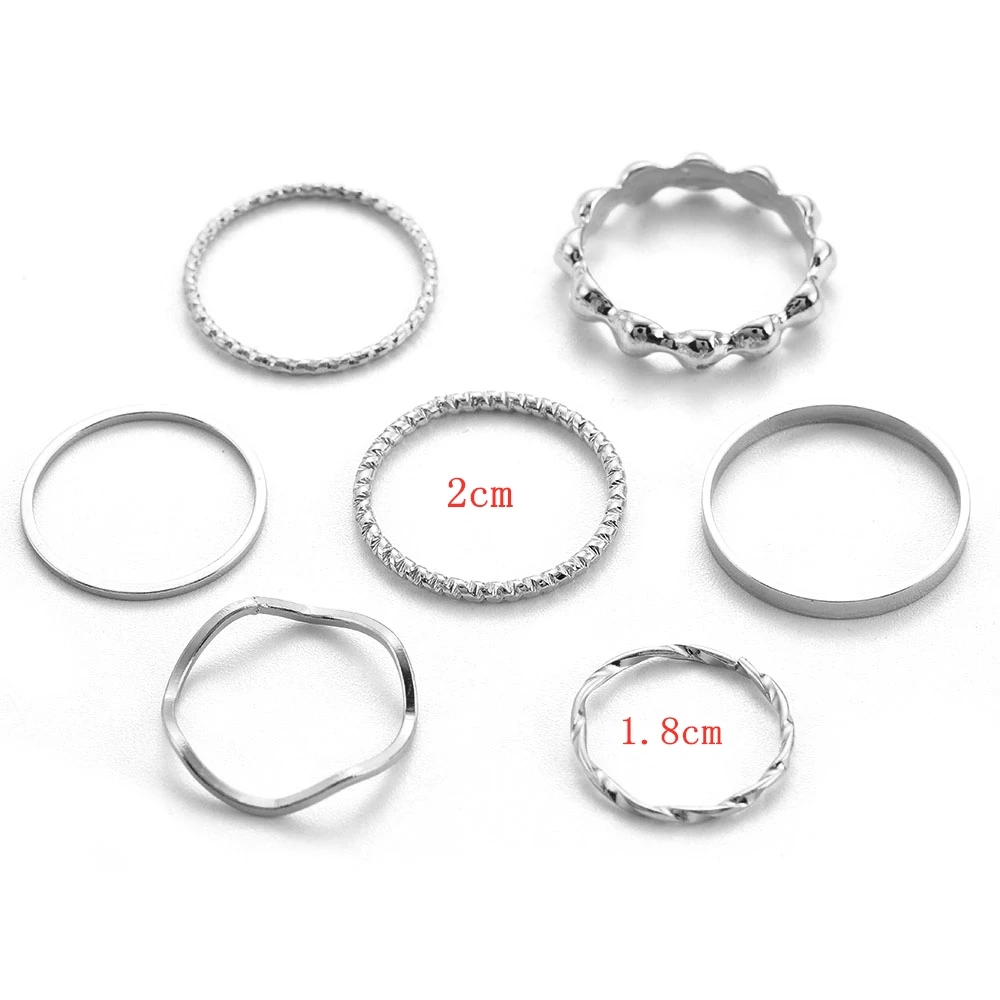 New Fashion Bohemian Style Ladies Metal Joint Ring Set Leaves Fashion Crystal Water Droplets Rings finger ring ring set