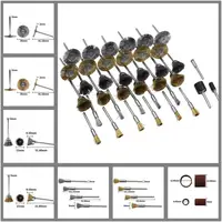 15Pcs Brass Brush Steel Wire Wheels Brushes Electric Drill Rotary Tool Polishing Dremel Rotary Tool Metal Rust Removal Brush Set 2
