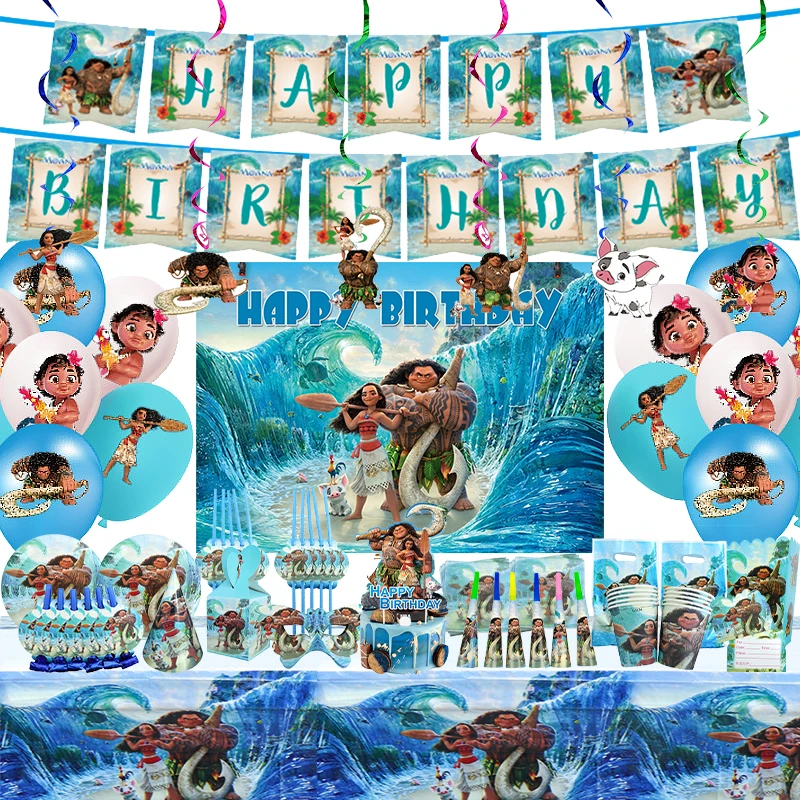 Disney-Moana-Princess-Birthday-Decorations-Happy-Birthday-Backdrop ...