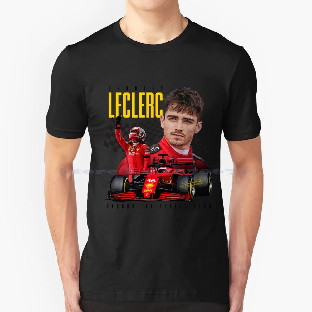 Charles Leclerc-Charles Leclerc T Shirt 100% Cotone Tee