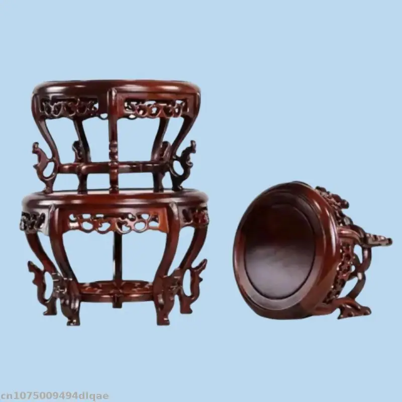 Three High-end Solid Wood Display Racks Miniature Models Sculpture Display Pedestals Home Attic Flower Pots Plant Racks