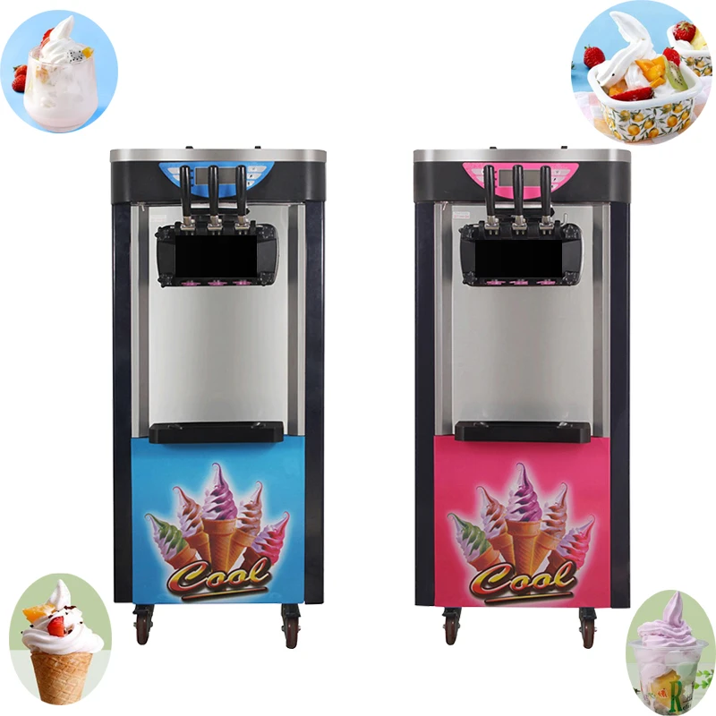 

PBOBP Soft Serve Ice Cream Machine Three flavors Small Desktop Ice Cream Maker Machine Sorbet Freezing Machine 220V/110V