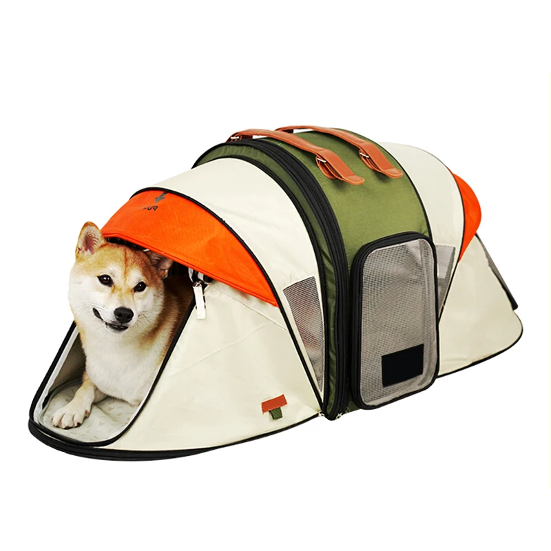 

Pet Backpack Carrier Expandable Mesh Breathable With Extra Tent Space Pet Carrier Bag Outdoor Travel FoldableCat Dog Carrier Bag