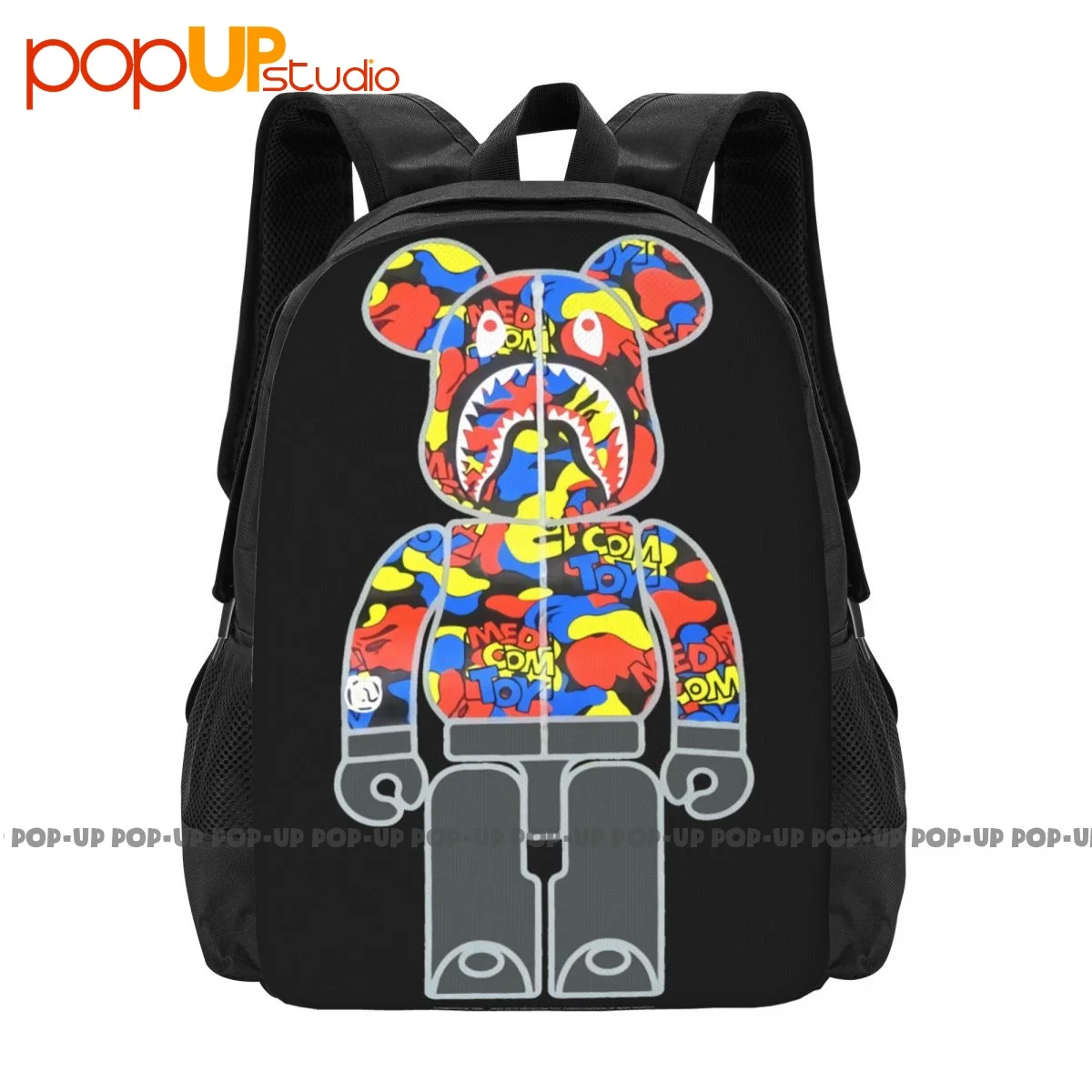 Medicom Toy Bearbrick Medicom Toy Camo Shark 2019 Zaino Bookbag Di Grande Capacità Borse Sportive Portatili Per I Viaggi