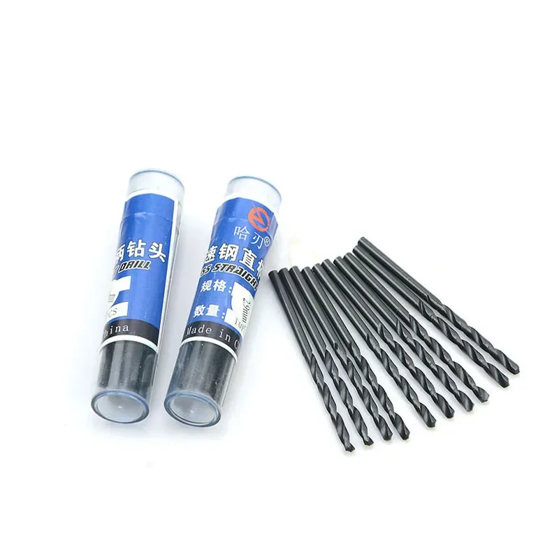 10Pcs 세트 HSS6542 M2 블랙 고속 강철 스트레이트 생크 트위스트 드릴 비트 0.5-2.9mm 강철 철용 마이크로 미니 금속 드릴