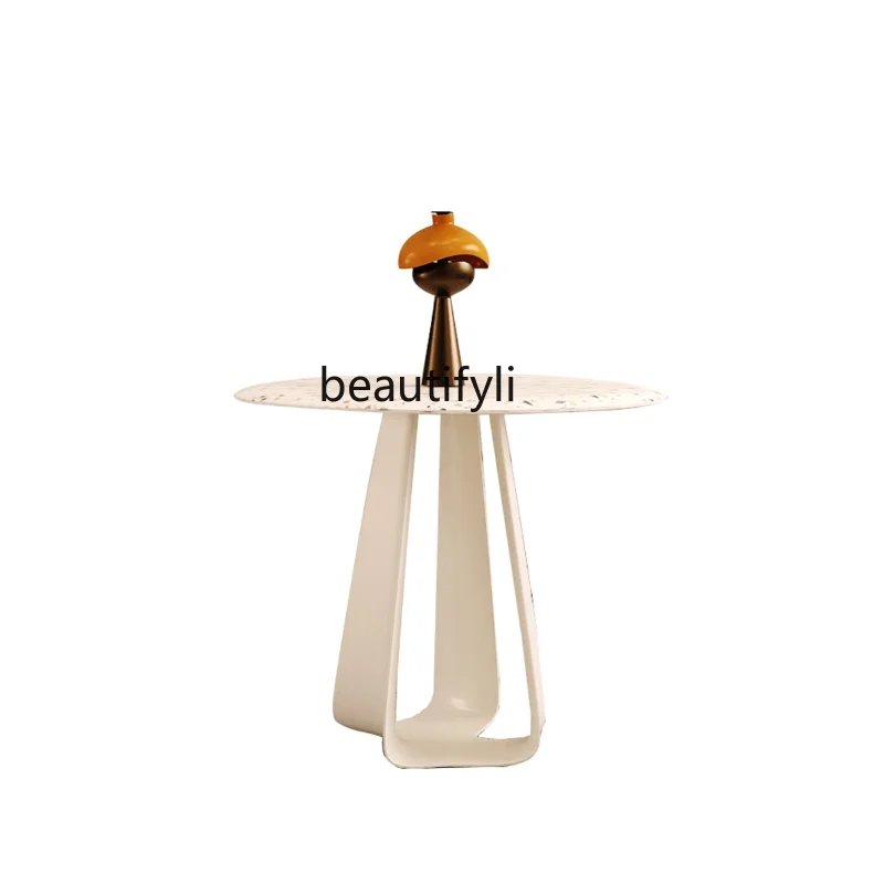 

yj Sofa Side Table Silent Style Light Luxury and Simplicity Creative Art Small Coffee Table round Table