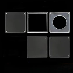 1 Set DIY Shake Acrylic Quicksand Mahjong Blank Plate Handmade Guka Brick Material Square Shap Flowing Sand Frame Bar Brick Mold