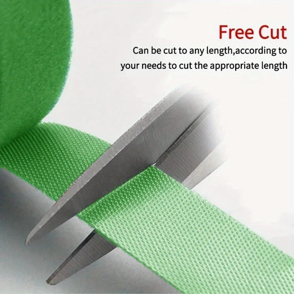 300cm/118.11in Plant Ties Nylon Plant Bandage Tie Home Garden Shape Tape Hook Loop Bamboo Cane Wrap Support Accessories plant ties