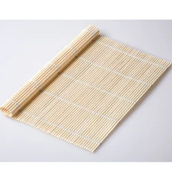 Bamboo Sushi Rolling Mat and Spoon Set - DIY Onigiri and Rice Roller Kitchen Accessories (Black)