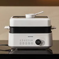 220V 5 in 1 Multi Cookers, Multi-purpose Kitchen Appliance with Steaming, Hotpot, Steam Grilling, Barbecue, Etc 1