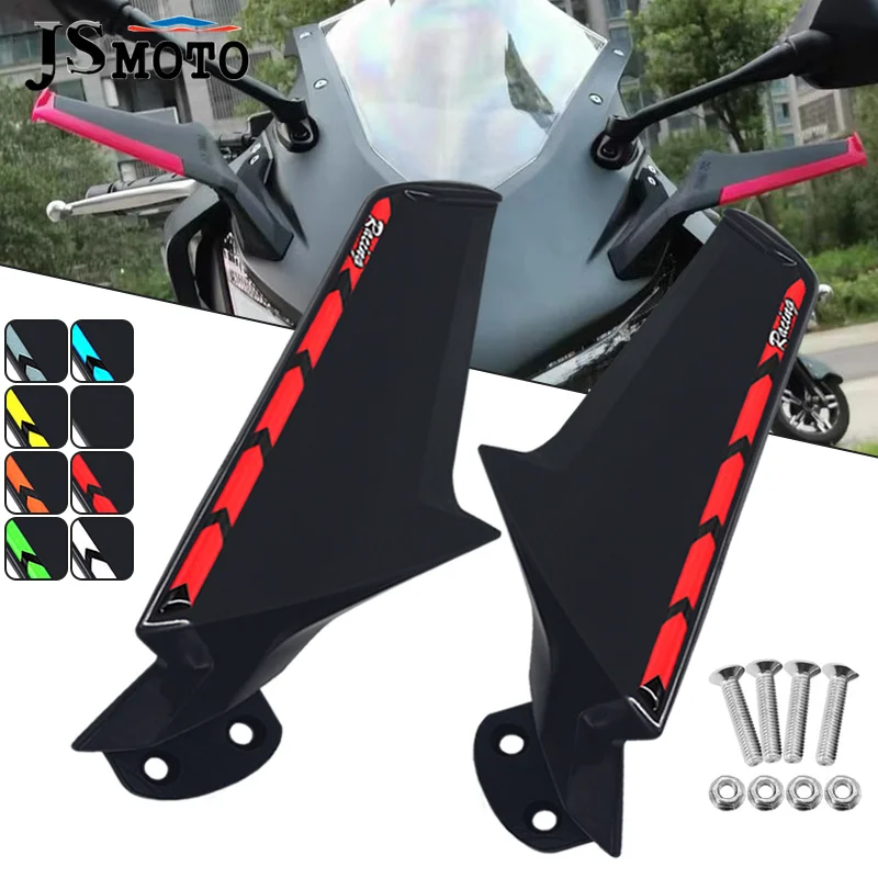 

Motorcycle Fixed Wind Wing Rear Mirrors Front Fairing Side Spoiler Winglets Rearview Mirror For HONDA CBR1000RR CBR 1000RR 08-17