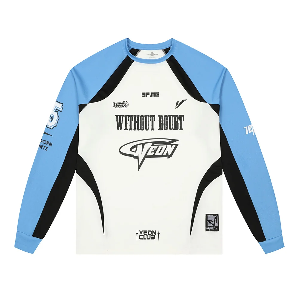 Basketball Jersey Long Sleeve Crew Neck T Shirt Quick Drying Breathable for Men Outdoor Gym