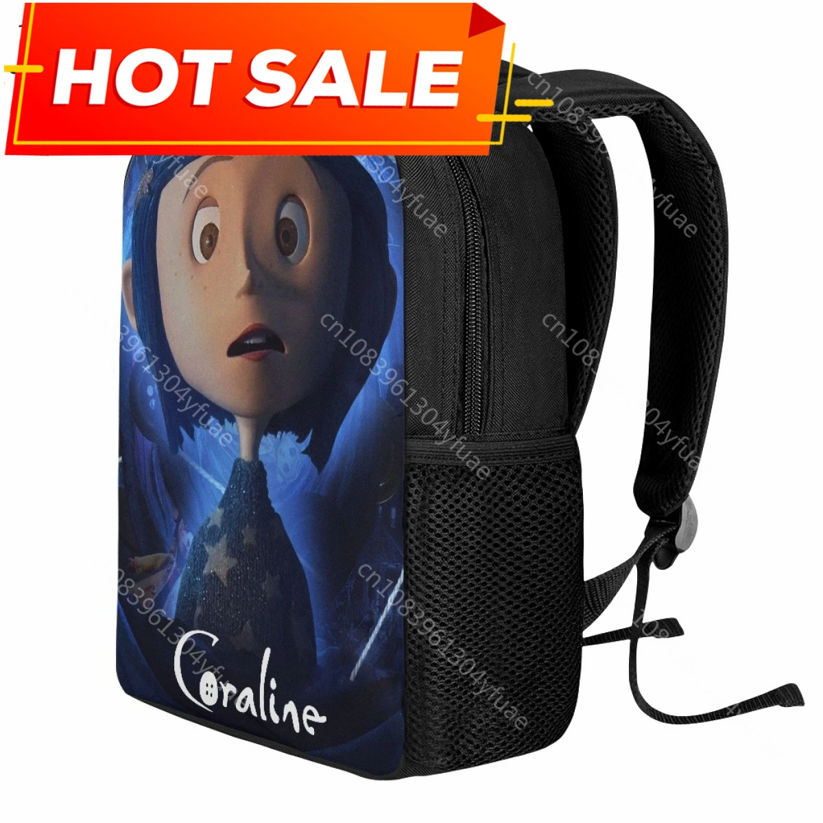 New Cartoon Coraline Fluffy School Bag for Primary Book Bags Practical Travel Backpack Popular Kids Schoolbag Gift