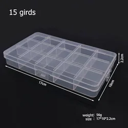 Adjustable Compartment Plastic Organizer for Crafts and Jewelry Supplies (15 girds)
