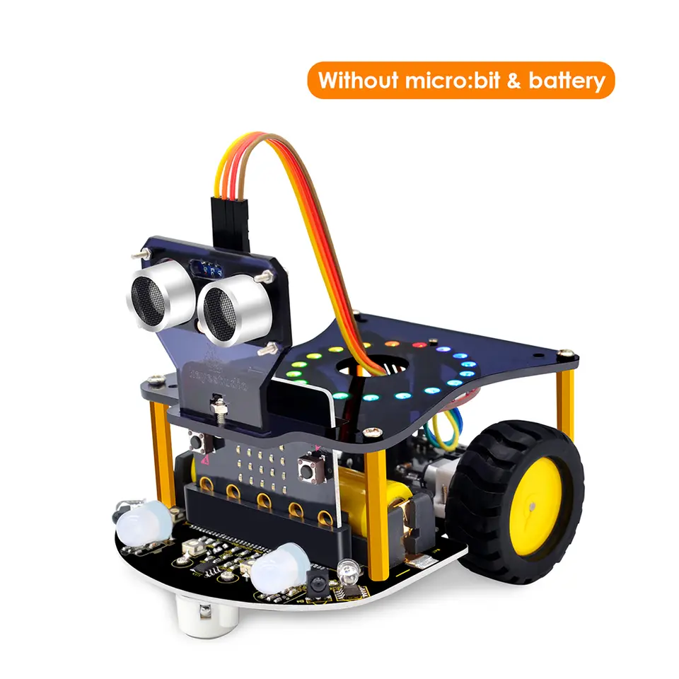 Keyestudio Micro:Bit V2 Robot Car Kit for MicroBit Smart Robot Car STEM Programmable Electronic Study Kit Kids Educational Toys image 7