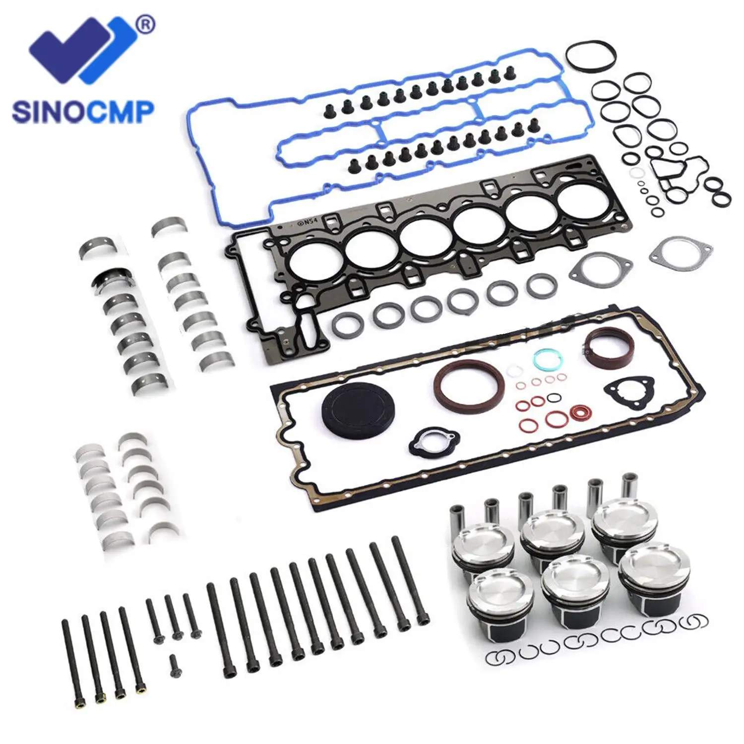 N54EngineRebuildingOverhaulBearingsPistonsGasketKitFitforBMW