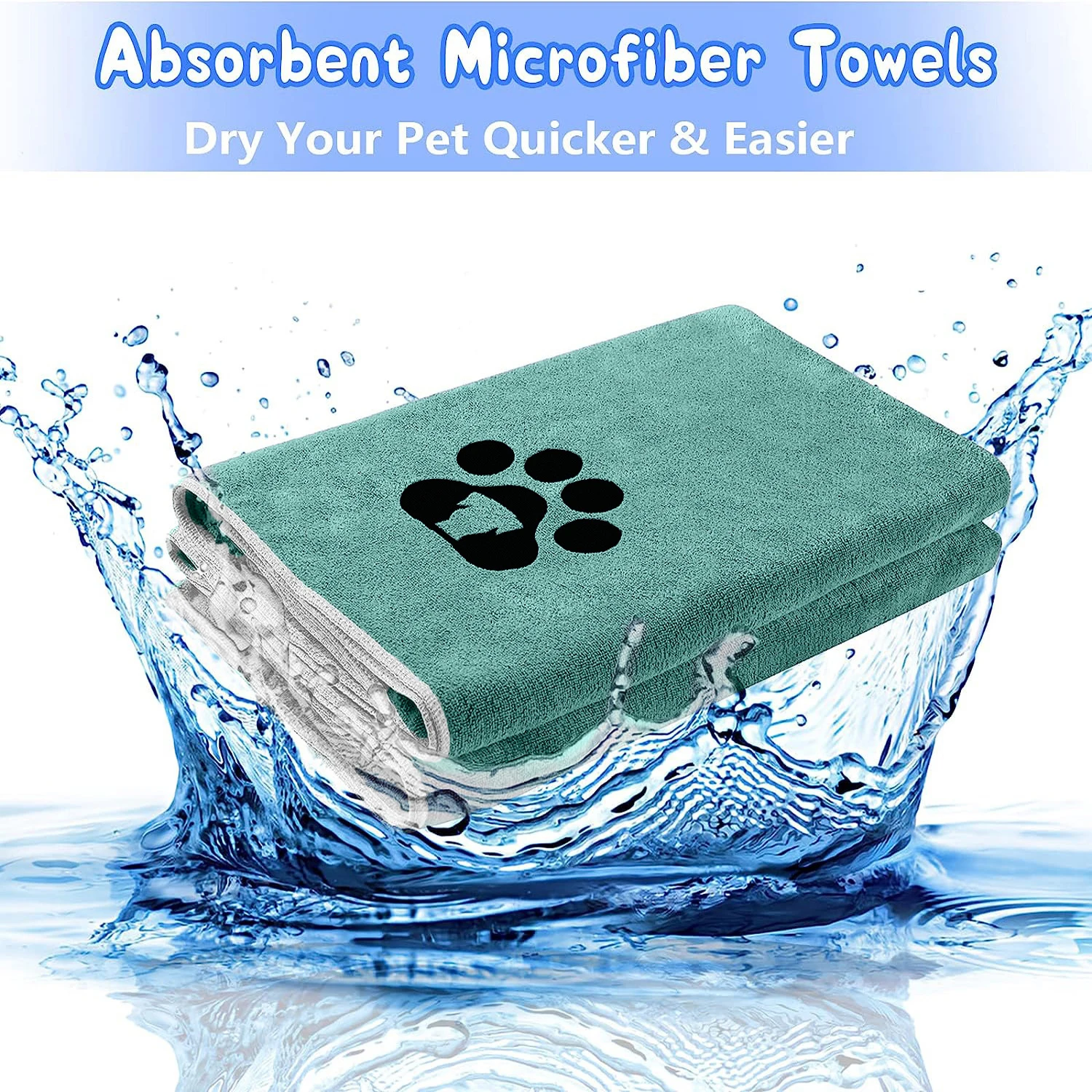 Pet Bath Towel Quick Drying Pet Dog And Cat Towels Water Absorbent Pet Wiping Cloth Shop Cleaning Towel Supplies