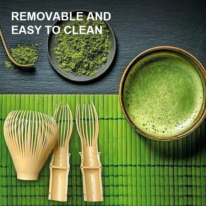1 Set Resin Matcha Whisk Chasen Brush Tools For Matcha Green Tea Powder Reusable Powder Whisk With Holder Tea Ceremony
