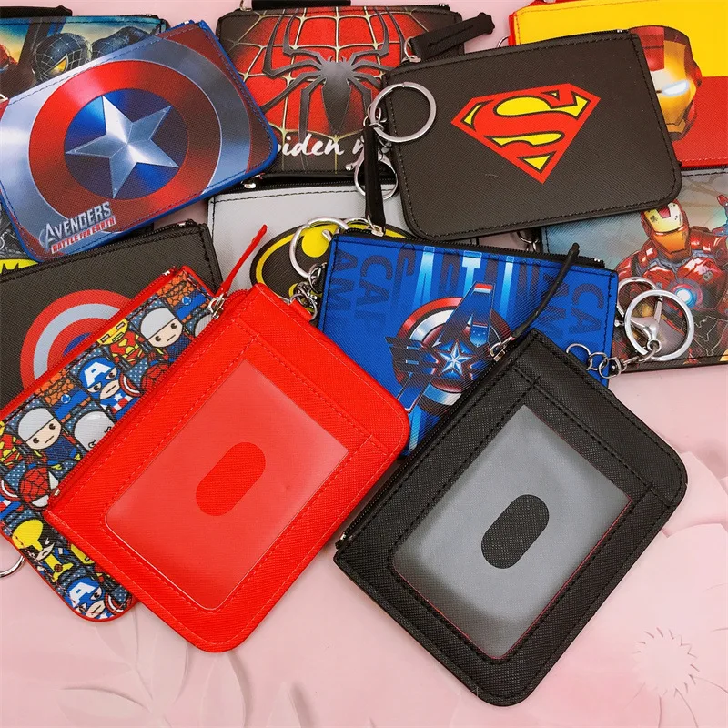 Monedero de Los Vengadores de Marvel, cartera de moda, tarjetero