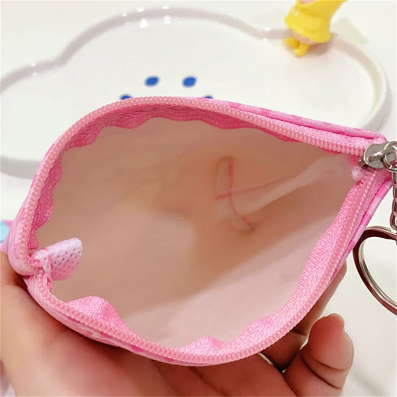 Plush Coin Purse Wallet Keychains Sanrio Wallet Hello Kitty My Melody Coin Purse Anime Cinnamoroll Pompom Purin Cute Children