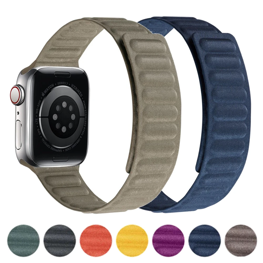 

New FineWoven Magnetic Loop For Apple Watch Ultra 49mm Band 45mm 40mm 41mm 42mm 38mm 44mm strap Bracelet iwatch Series 8 7 6 se