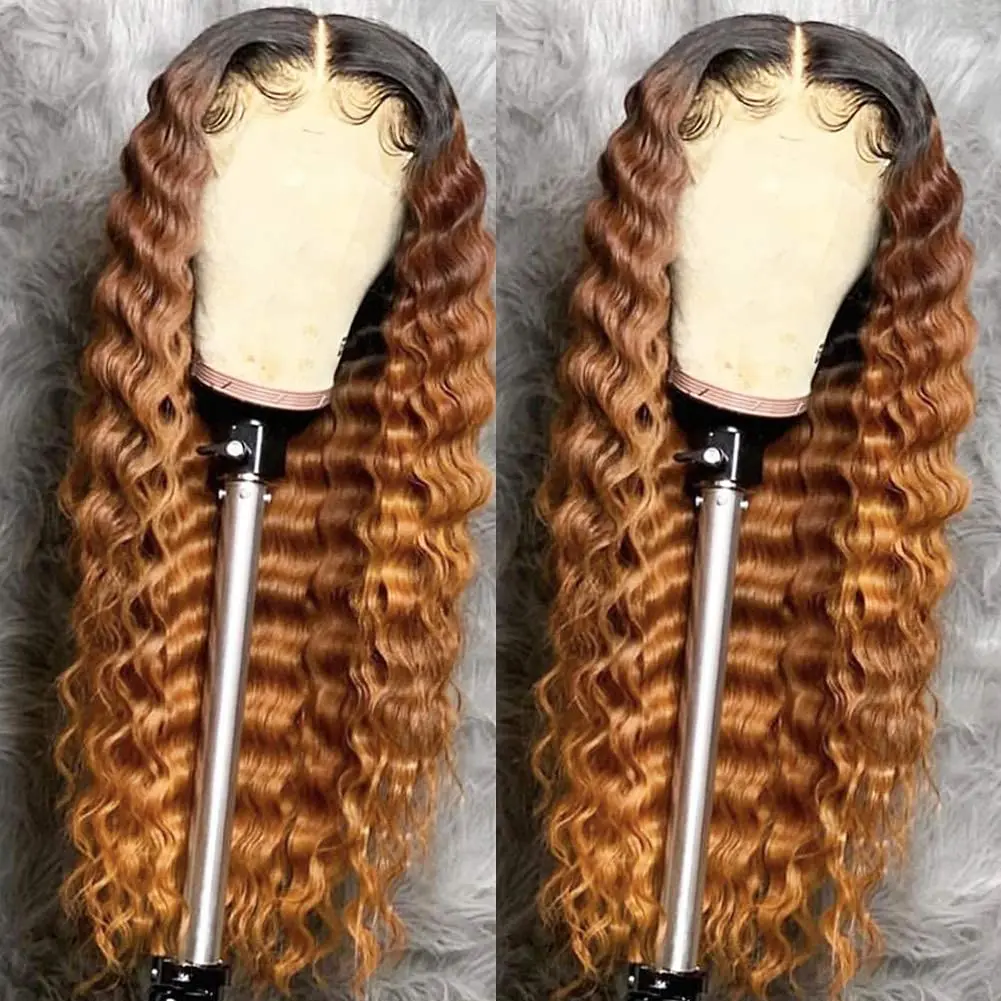 13X4 Kinky Curly Lace Wigs Synthetic Wig 180% Density Natural Black Soft Long Glueless High Temperature With Baby Hair For Women