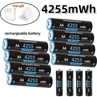 NEW 1.5V AA Rechargeable Battery 4255mWh Type-C USB Lithium Battery for Remote Control Toy Battery with Charging Box Cable 1