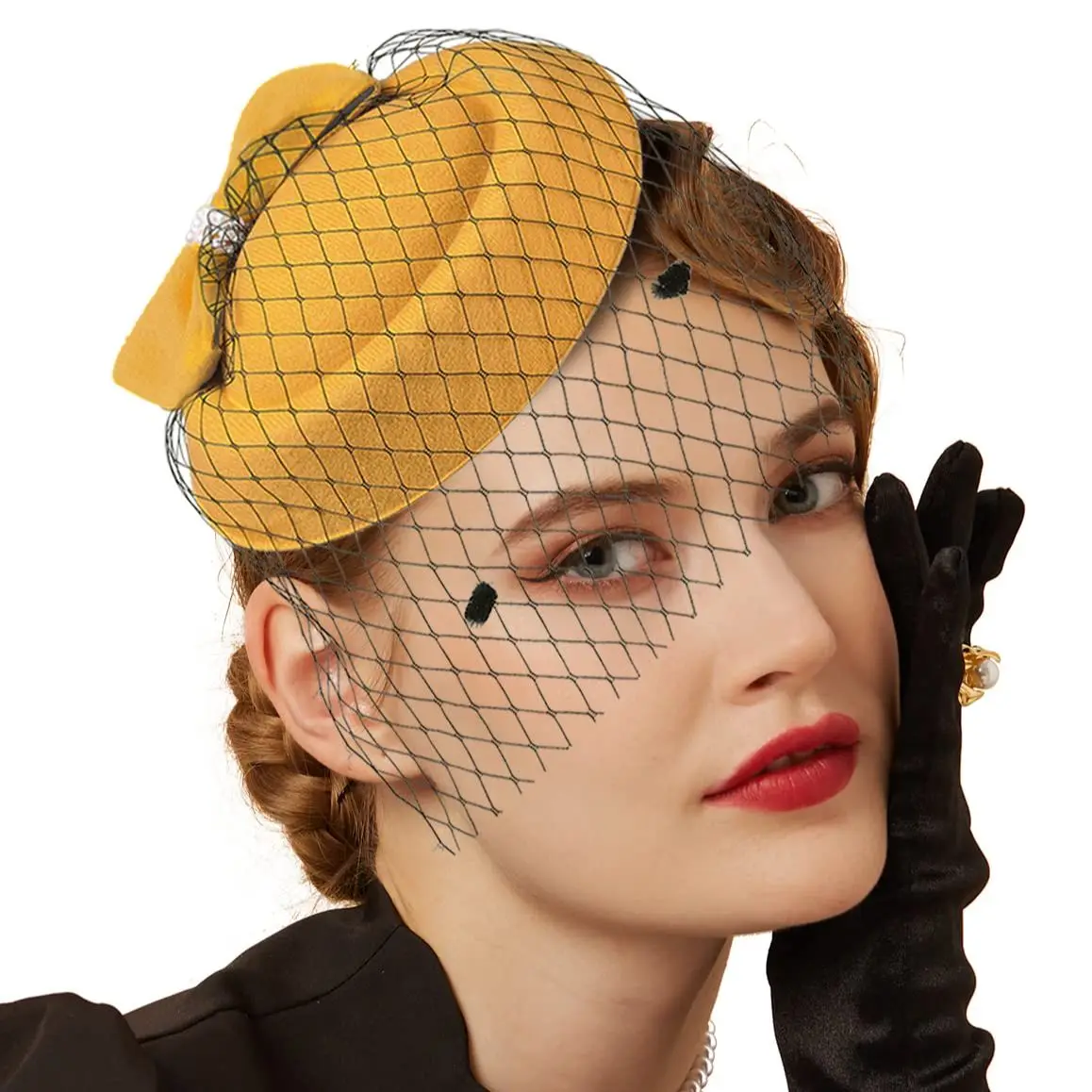 20s 50s Vintage Pillbox Hat Kentucky Derby Veil Fascinators Cocktail Tea Party Headwear Clip Fascinator Hat Women Fashion Hat