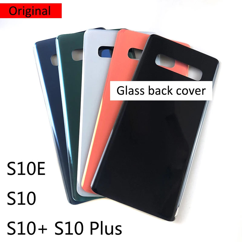 

New For Samsung S10 SM-G973/S10 Plus SM-G975 S10e G970 Housing Case Glass Rear Door Cover Battery Back Cover Repair Parts