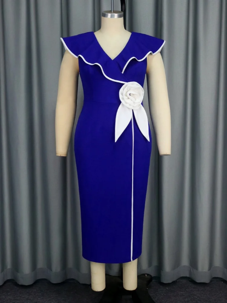 Wmstar Dress Women Wholesale The Elegant Stylish Graduation Dresses with Contrasting Lotus Leaf Sleeves Summer 2025 One Pieces