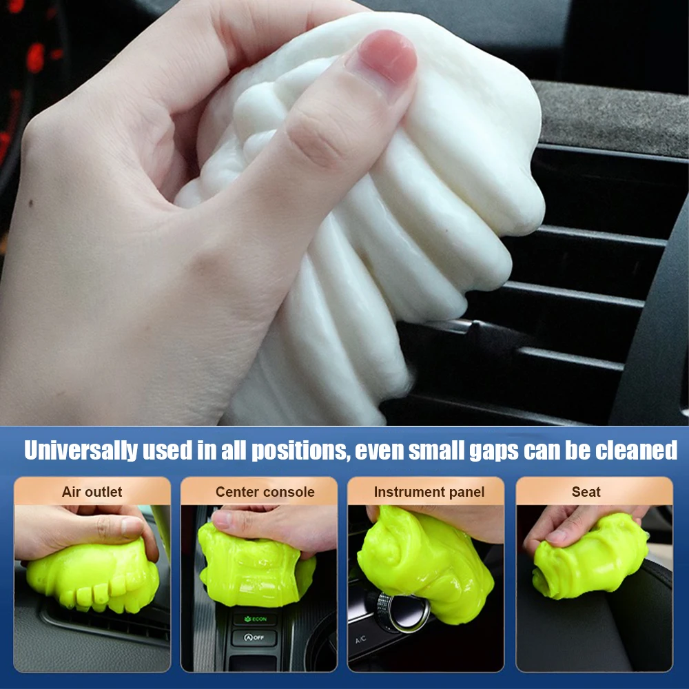 2pcs Car Cleaning Gel Dirt Dust Remover for Air Vent Keyboard Gap Antibacterial and Universal Magic Mud for SKODA Fabia Leon