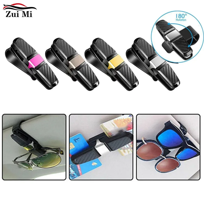 1pc Car Glasses Clip Auto Sun Visor Glasses Holder Sunglasses Clip