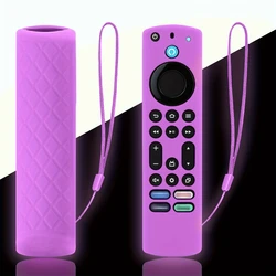 Glow-in-the-Dark Silicone Remote Case with Lanyard, Lightweight and Durable - See below  size descriptions (006purple 1pc)