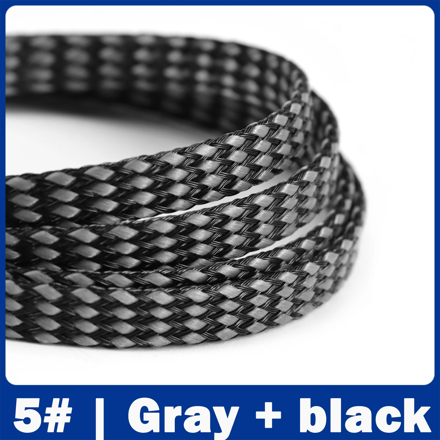 Aexit 12mm Dia Tight Braided PET Sleving Cable Wrap Sheath