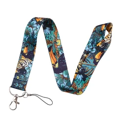 Charming Otter Lanyard - Stylish Keychain & ID Badge Holder Gift (GRAY)