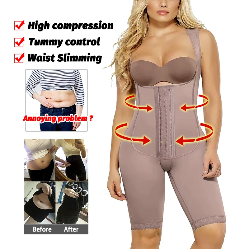 Faja Girdles Colombian Shaper Full Body Shapewear Post Surgery Postpartum Corset High Compression Abdomen Control Women Bodysuit