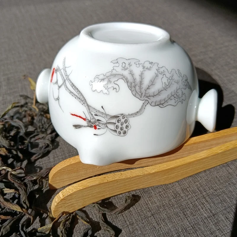 Portable Chinese Tea Set Ceramic Travel Tea Set 1 Pot + 1 Cup Elegant Kung Fu Gaiwan Teapot Kettle Office Coffee Cup Drinkware
