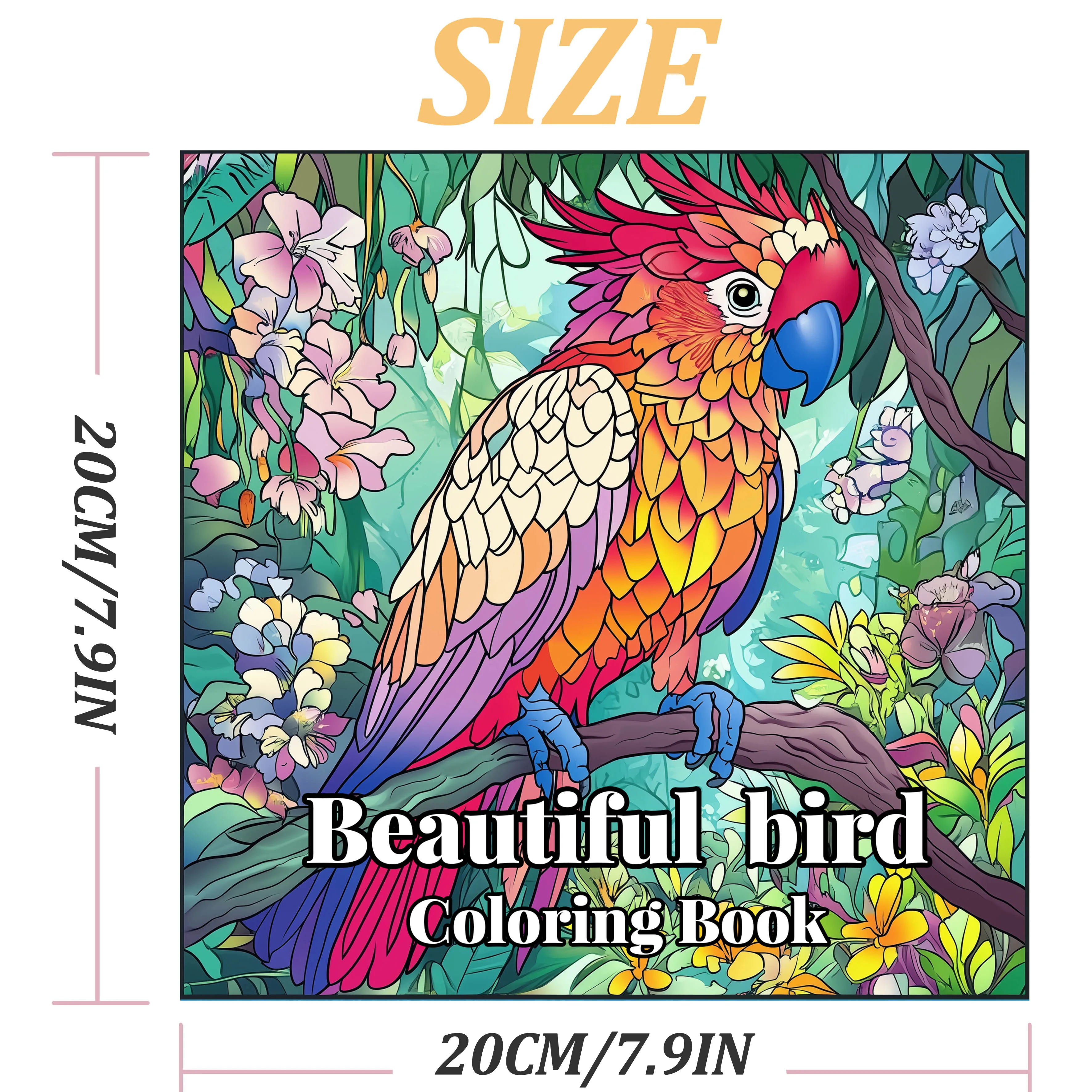 Beau livre de coloriage d'oiseaux pour adultes et adolescents, 26 Pages – Image 3