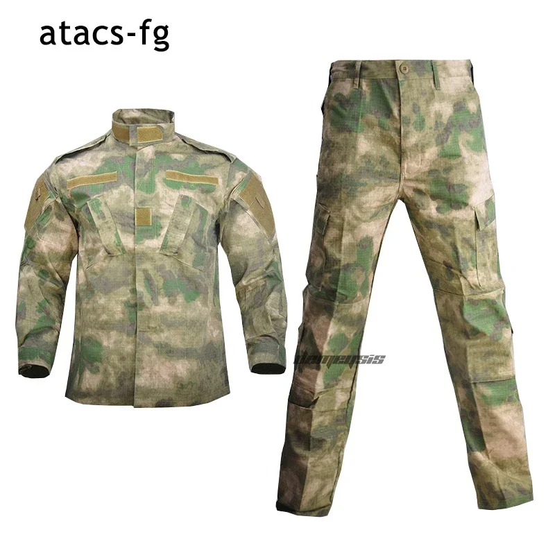 Tactical Camouflage Combat Uniform Set for Men - Shirt & Pants Suit for Airsoft and Hunting