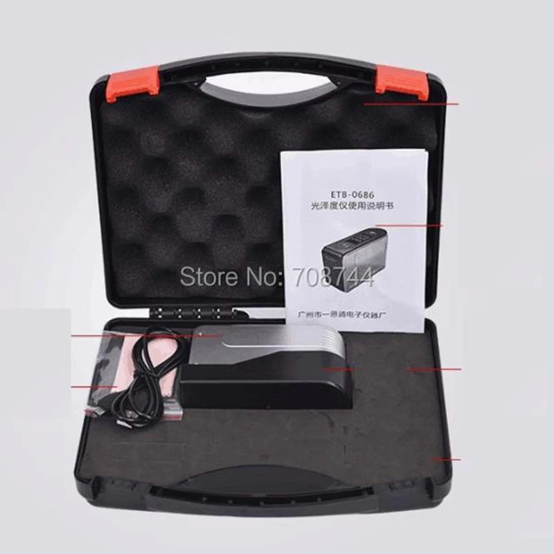 Projecting Angle 60 Degress Gloss Meter ETB-0686 0-200Gu ETB0686 gloss meter