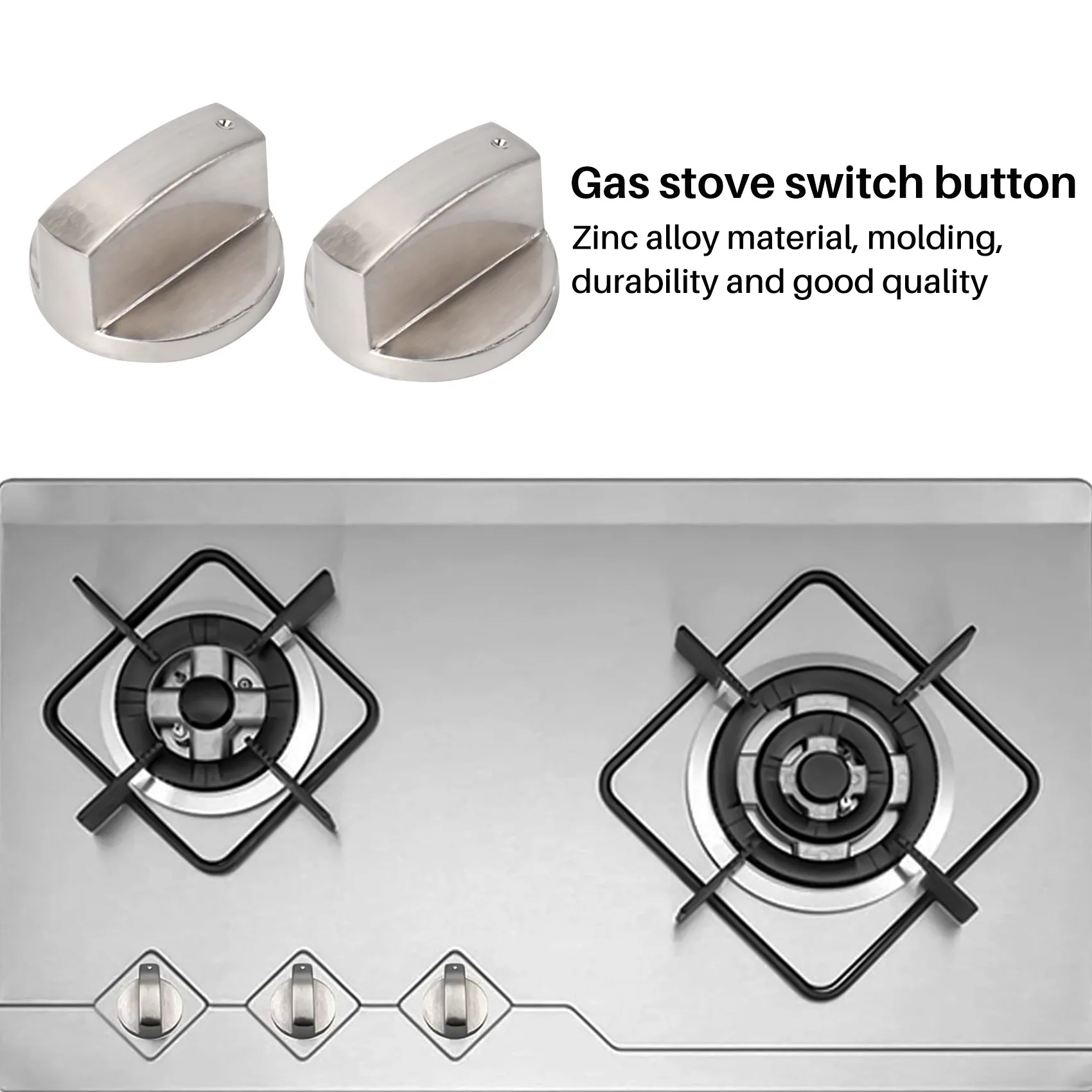 escovado metal fogao gas botoes fogao 01