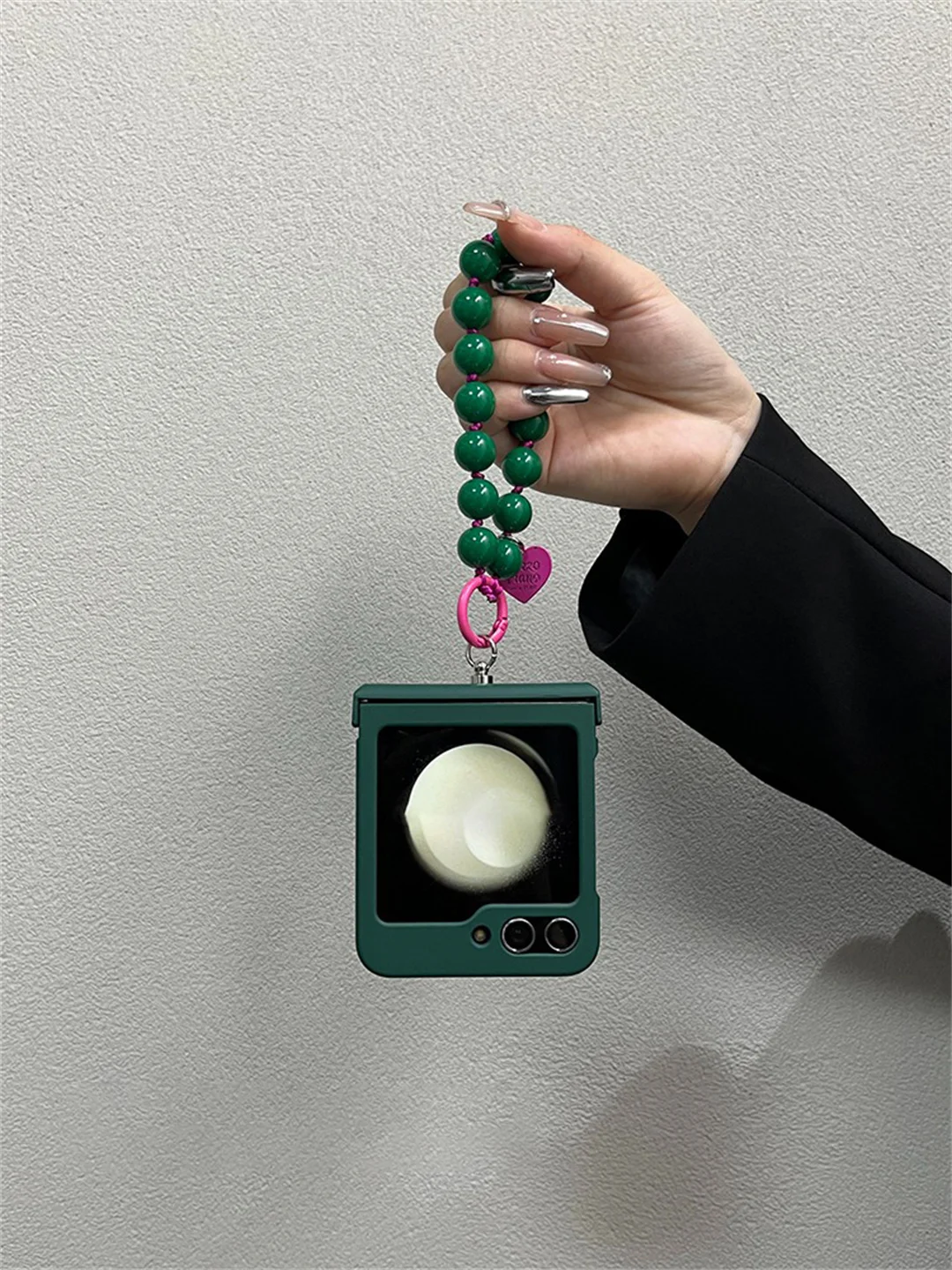 Korean Blackish Green Love Heart Bracelet Phone Case Cover