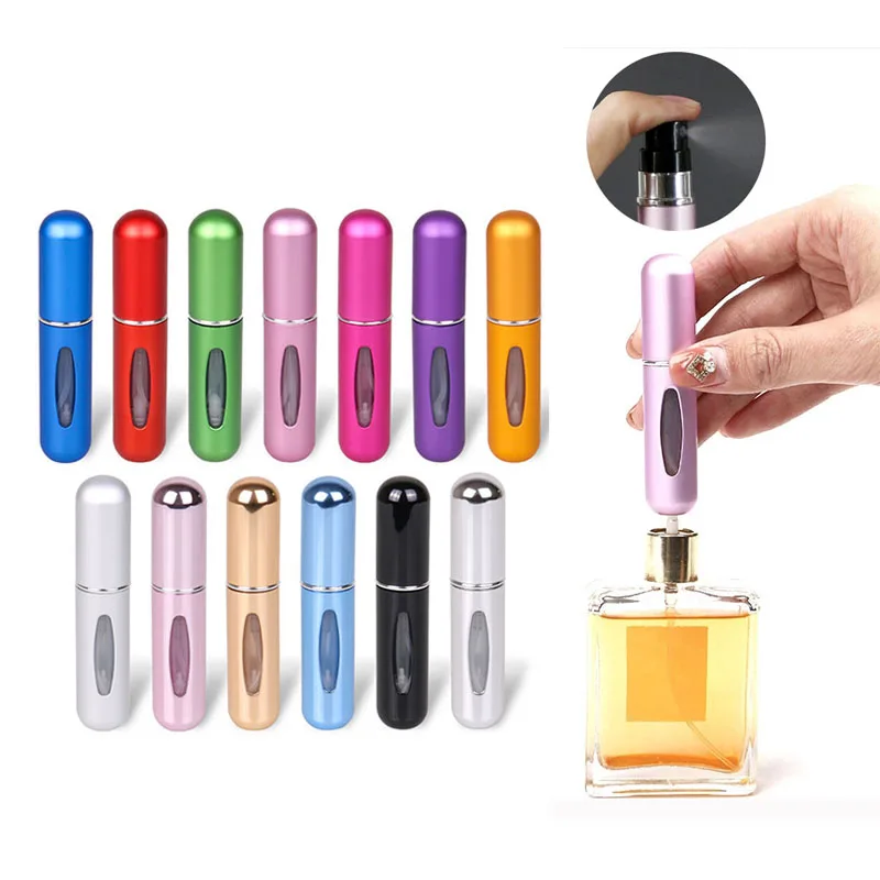 IDoris 5ml Portable Mini Travel Perfume Bottle Atomizer Refillable Empty Spray  Bottle for Women Men Spray Scent AftershaveDrop - AliExpress