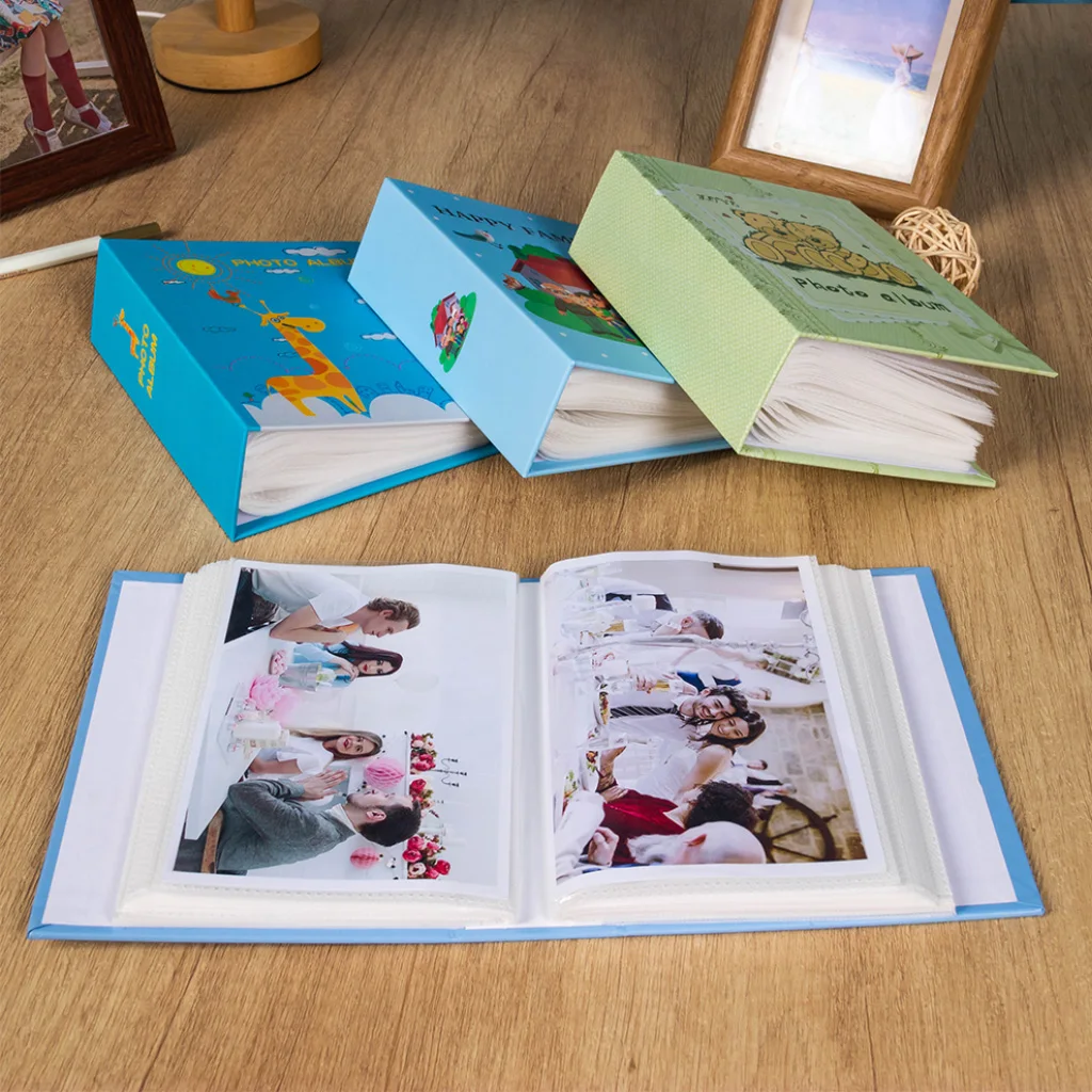 사진 앨범 러블리 시리즈 4R6인치는 100장의 사진을 담을 수 있습니다. 휴일 범용 선물 가족 추억 보관함