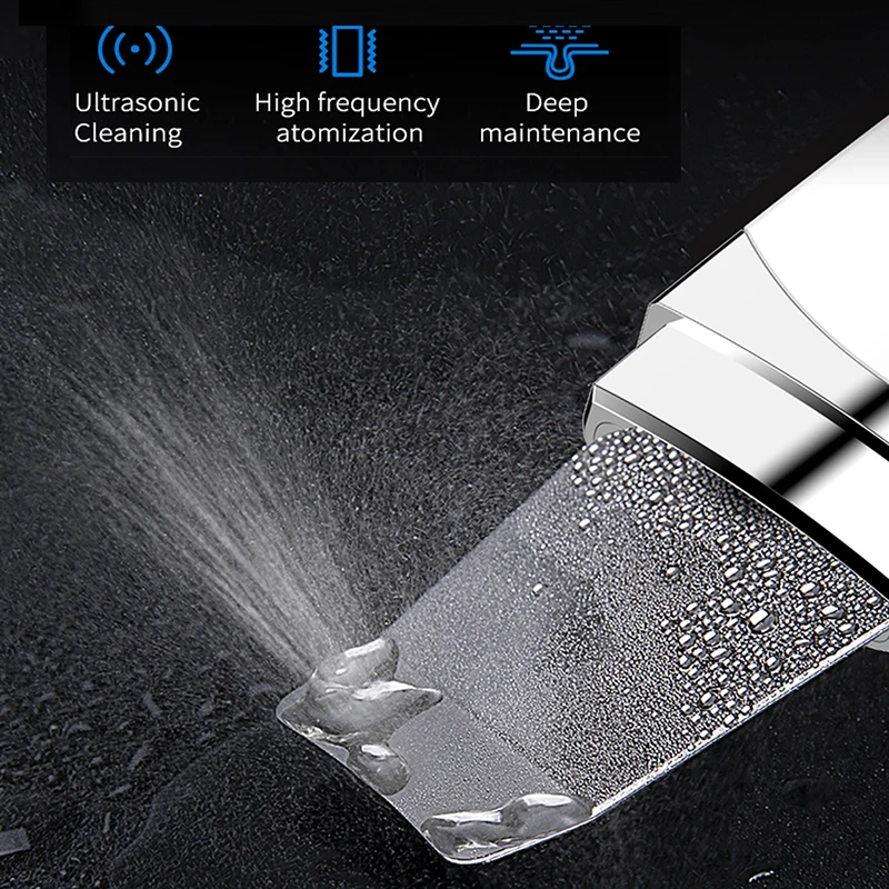 Ultrasonic Skin Scrubber Blackhead Remover Facial Cleanser Peeling Shovel Deep Face Cleaning Machine Spatula Face Beauty Device