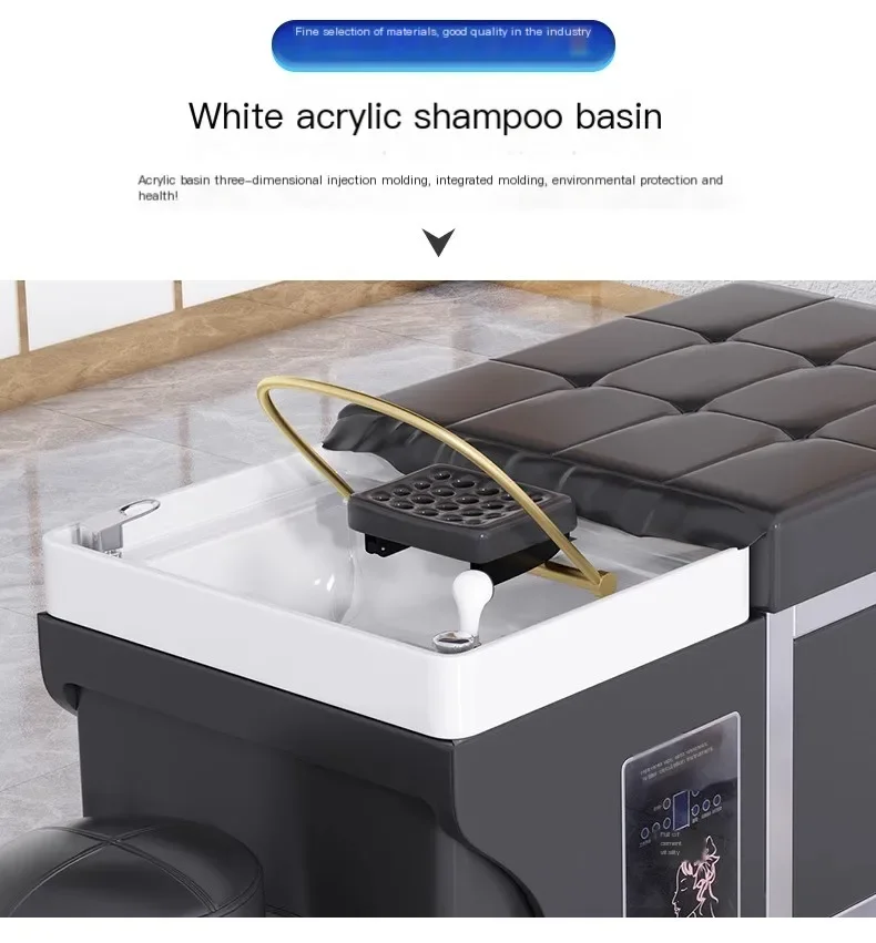 Description Picture 2 of itemFoot Basin Shampoo Chair Hair Salon Shower Head Portable Hair Wash Chair Ergonomics Shampouineuse Salon Furniture MQ50XF