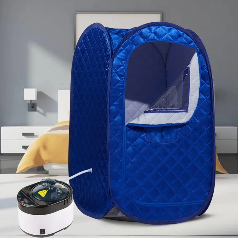 Single Person Sauna Portable Steam Sauna Full Body for Home Spa, Sauna Tent with Steamer 4L 1500W Steam Generator Timer 5