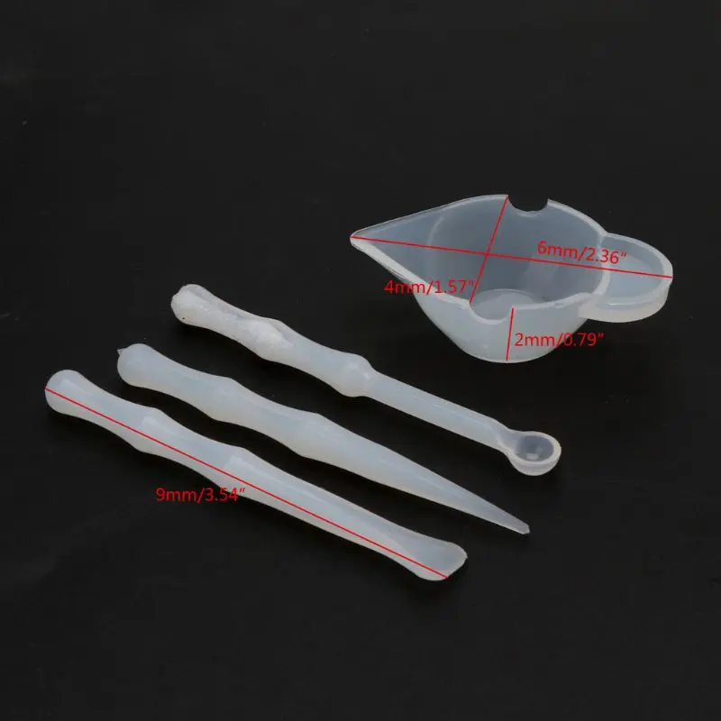 

MXME 4Pcs Silicone Mixing Cups Measuring Cups Stirrers Spoon Scraper For Resin Mold DIY Resin Jewelry Making Tools